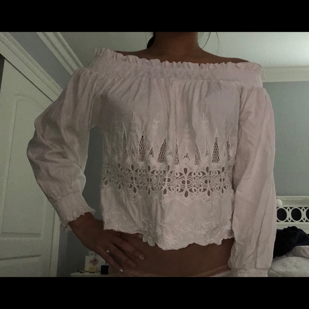White off the shoulder blouse